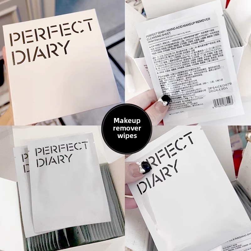 Japan Perfect Diary Makeup Remover Facial Cleansing Makeup Wipes