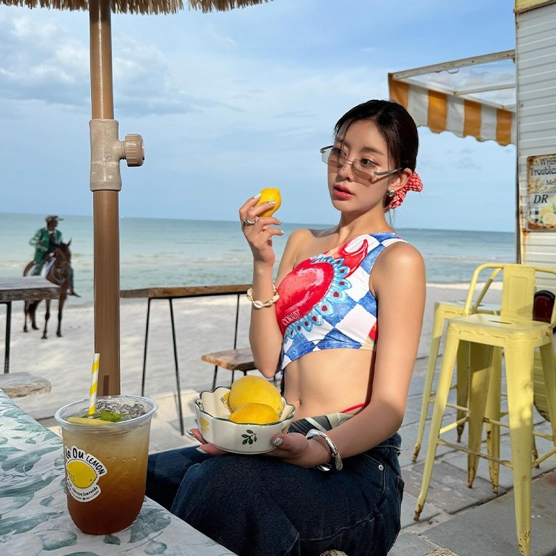 🧡Hot.bikini🧡 ชุดว่ายน้ำทูพีช แฟชั่น bikini set เซ็กซี่ ชุดว่ายน้ำผู้หญิง มีฟองน้ำ ใส่ไปทะเล ส่งไวจากไทย - รูปที่ 4