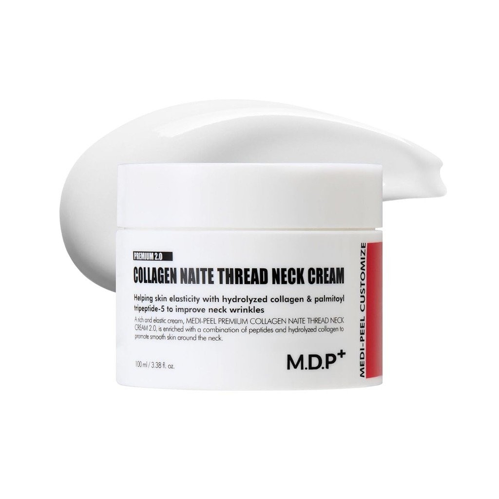 MDP+ PREMIUM COLLAGEN NAITE THREAD NECK CREAM 2.0, กระชับผิว, กระชับ, 3.38oz100ml, ต่อต้านริ้วรอย, ค