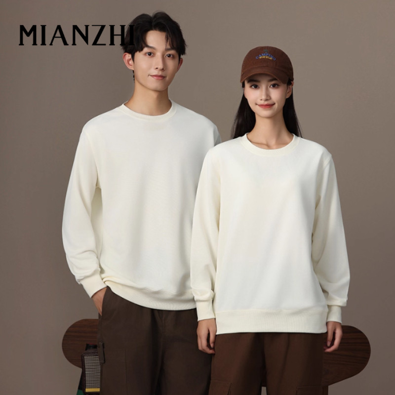 MIANZHI เสื้อฮู้ดคอกลมผู้ชาย ทำจากผ้านุ่มไม่ต้องรีด สไตล์เกาหลีสำหรับการทำงานและเดินทาง  น้ำหนักเบาแ