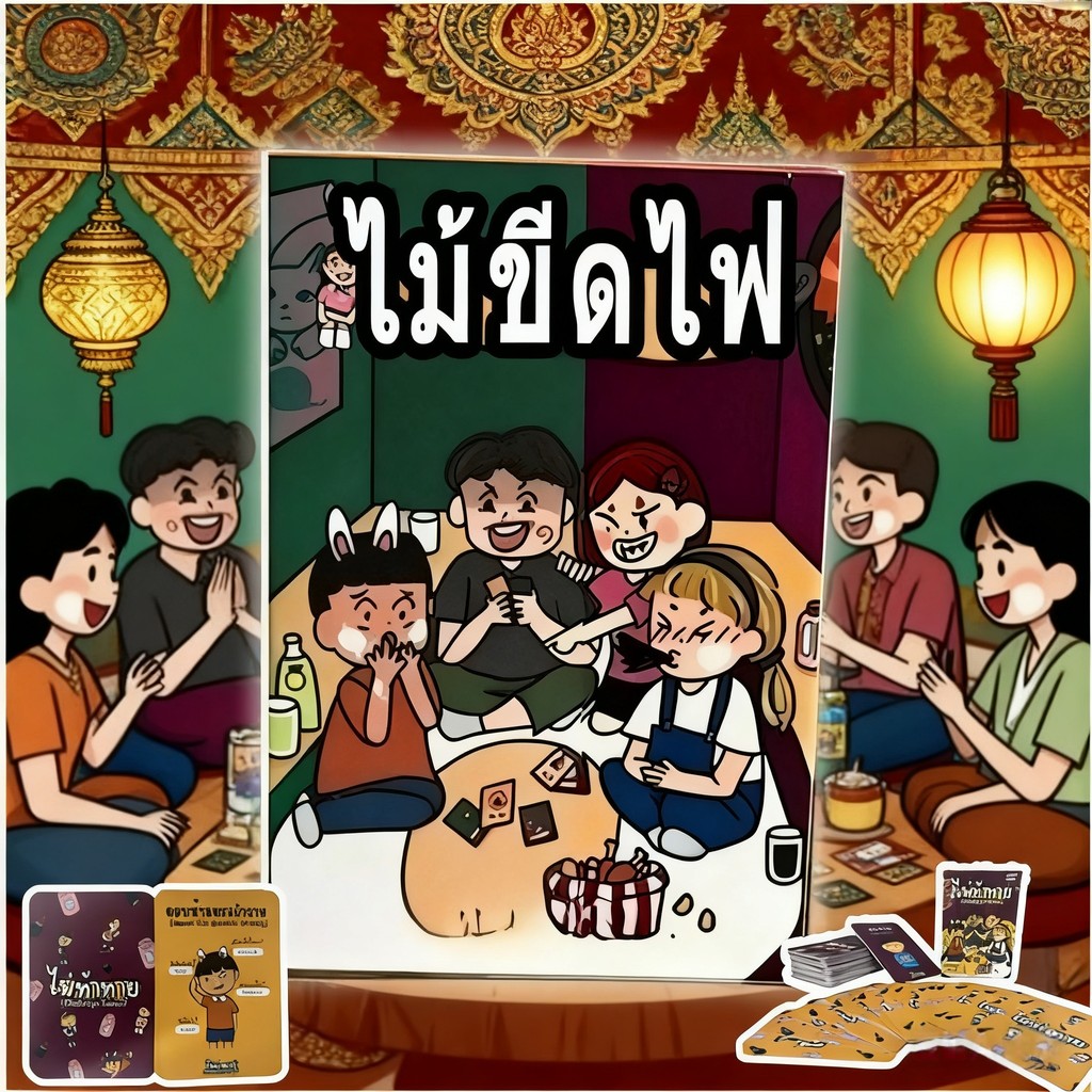 COD ไพ่ท้าทาย เกมปาร์ตี้วงเพื่อน Thai-Eng80 การ์ด เกมกระดานผจญภัยสุดมัน เล่นง่าย