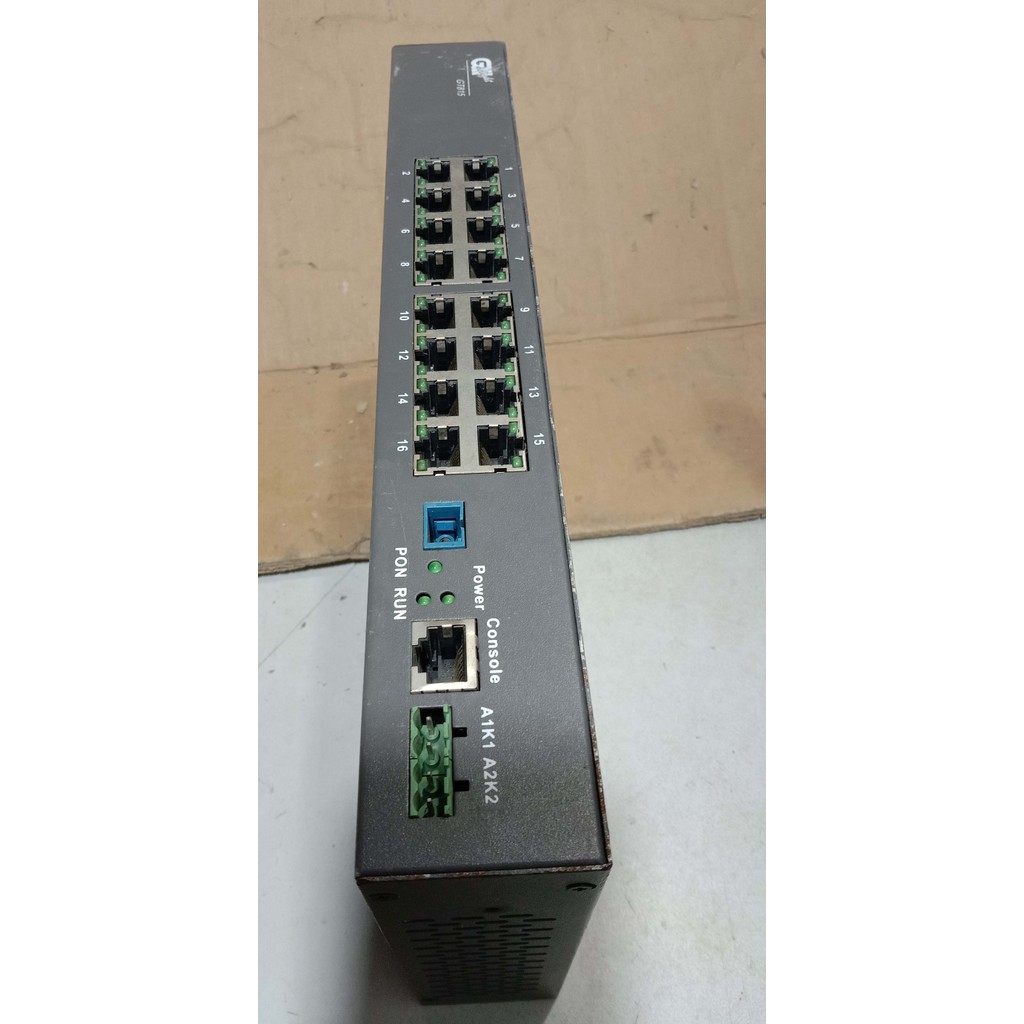 ห่อสีเขียว Weedy GT815 16-Port 100M ONU อุปกรณ์ Optical Fiber Switch การเชื่อมต่อไฟเบอร์ออปติก + สาย