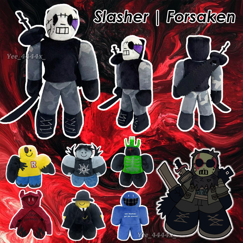 Slasher Forsaken Plush ของเล่น roblox เกม Slasher C00lkidd bluudude 1x1x1x1 ตุ๊กตาตุ๊กตาอุปกรณ์ต่อพ่