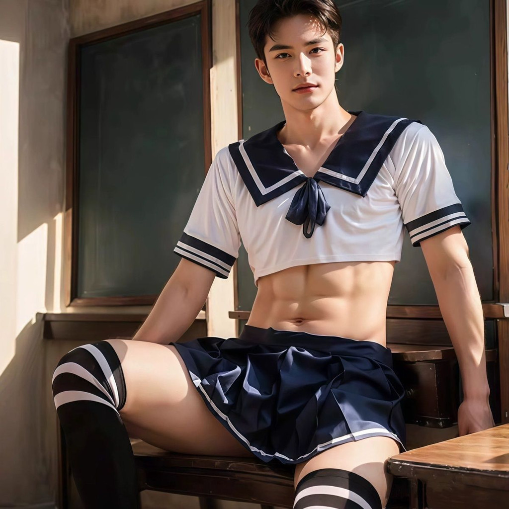 感款 男内衣水手JK大码男友调情制服cosชุดชั้นในชาย Sailor JK Plus Size Boyfriend Pure Desire20251013