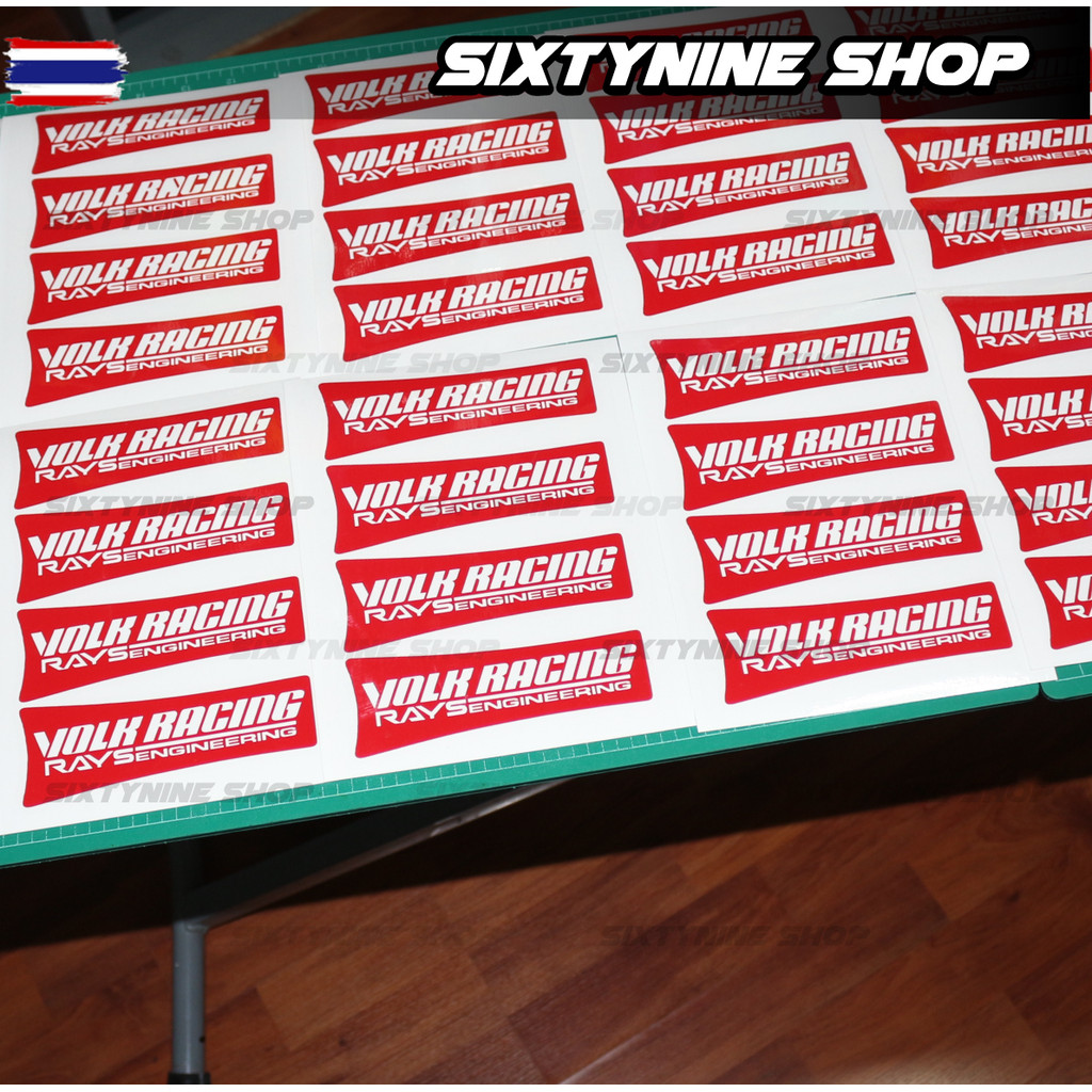 สติกเกอร์ติดก้านล้อ RAYS Racing VOLK TE37 ติดล้อ17 และ 15  สติกเกอร์ติดก้านแม็กRAYS Racing VOLK TE37