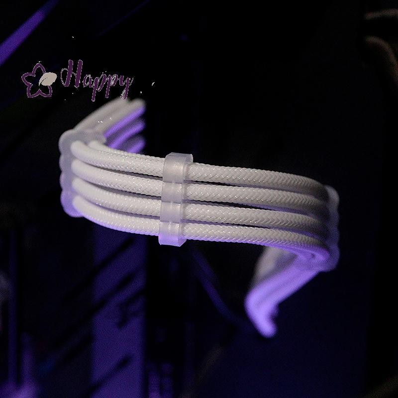 <Happybay> PSU ATX 24Pin สายไนลอนถัก 8-pin 6 + 2pin สายไฟ 24 พินเมนบอร์ดสําหรับคอมพิวเตอร์พีซีกรณีสา