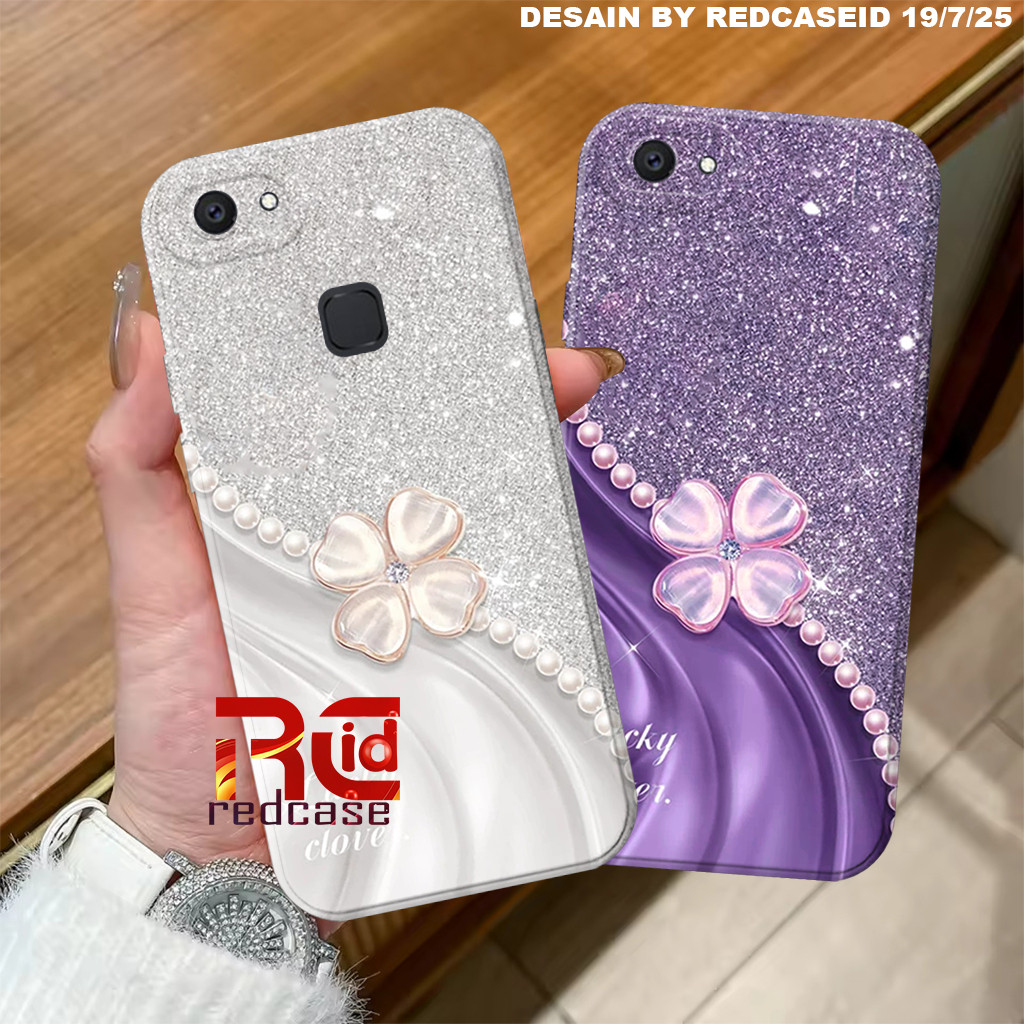 เคสโทรศัพท์ HP ViVo V7 / V7 Plus / Y69 / Y71 / Y83 / Y81 / V5 / V5 Lite - Pearl Flower Motif Procame