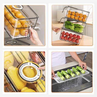 กล่องถนอมอาหารสำหรับตู้เย็น! พร้อมพื้นที่บันทึกวันที่ ฝาปิดแน่นหนา เกรดอาหารปลอดภัย มีที่จับสะดวก