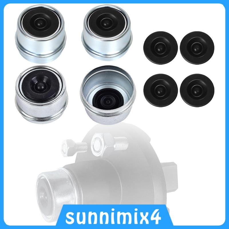 [H2Sports] 4 ชิ้น Trailer Hub Dust Cap 1.98in ชุดฝาครอบจาระบีเปลี่ยน RV