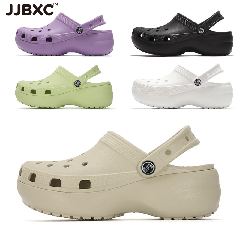JJBXC รองเท้าแตะรู ผู้หญิง พื้นหนา นุ่ม เบา ใส่เดินสบาย