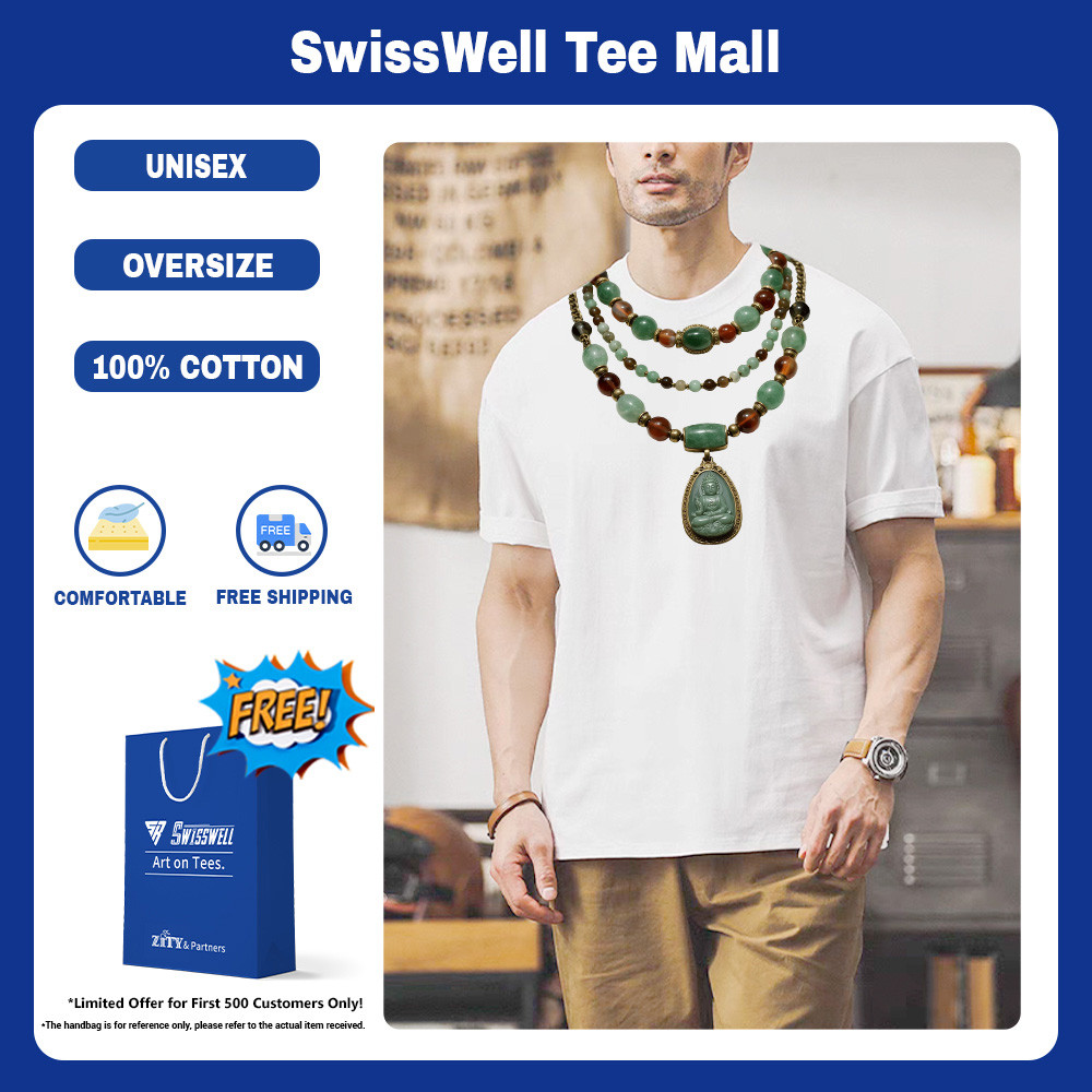 ZITY 👕 เสื้อยืดผ้าคอตตอน 100% T-Shirt แบบ Oversize Unisex คอกลม ใส่สบาย ลาย Buddha amulets P2