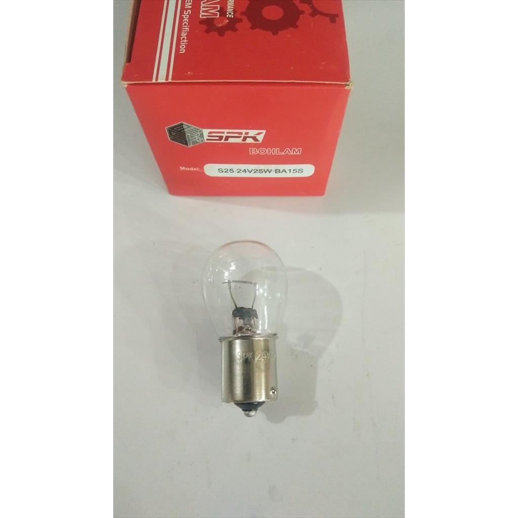 หลอดไฟไฟเลี้ยวรถยนต์ 24V 1 ขา 25W SPK BA15S