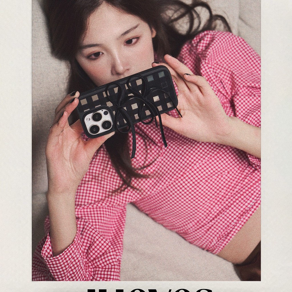 JUEVES Thursday Black Mirror Black Velvet Laced-Up Case Apple 16promax Phone Case 15pro Soft Case 16