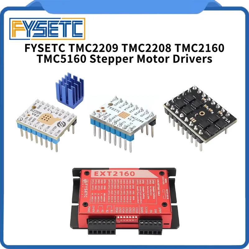 FYSETC TMC2209 TMC2208 TMC2160 TMC5160 Stepper Motor Drivers สําหรับ Octopus Spider SKR Ender3 V2 Vo