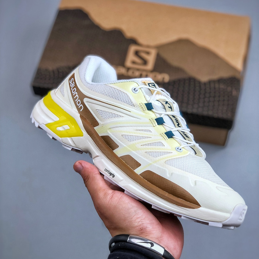 SALOMON XT-Wings 2 รองเท้ากีฬาผู้ชายขั้นสูงการดูดซับแรงกระแทกกันลื่นข้ามประเทศรองเท้าวิ่งกลางแจ้ง