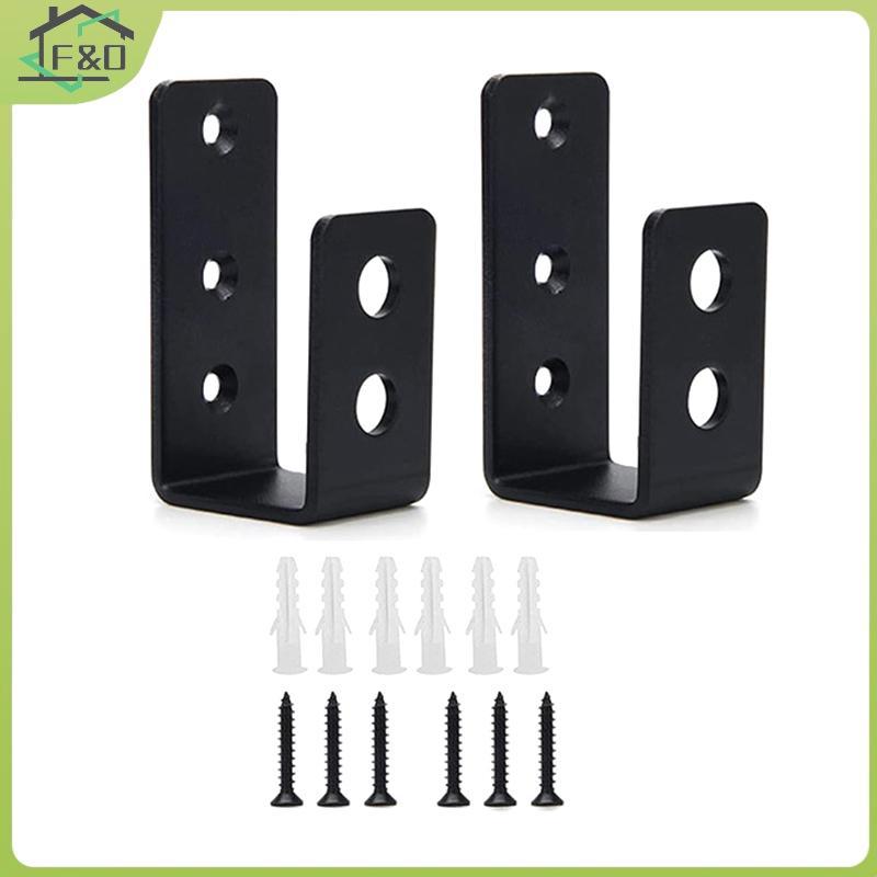 F&O 2x4 ประตู Barricade Brackets Security Bar U Bracket อุปกรณ์สําหรับงานหนัก Night Lock ประตู Barri