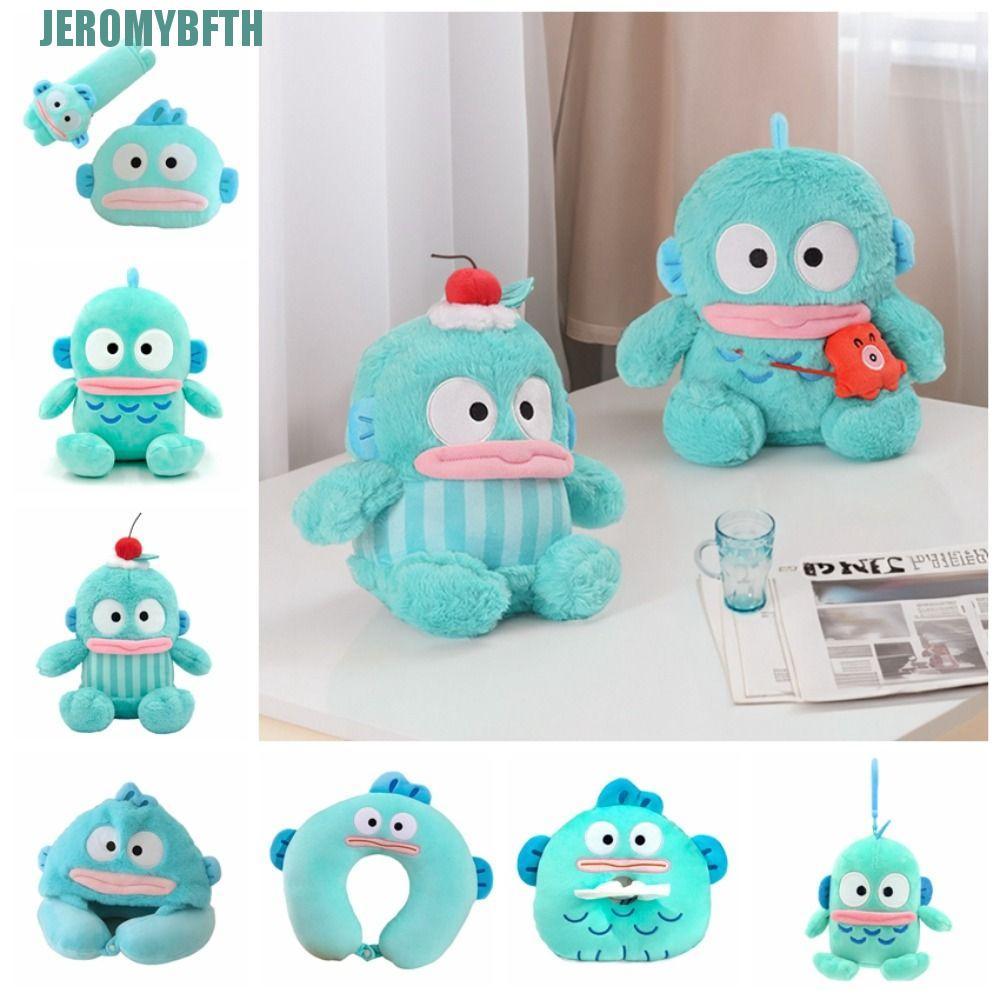 JEROMYBF Joker ปลาตุ๊กตา Plush, Hooded Safety Belt Cover Clownfish ของเล่นตุ๊กตา, ตกแต่งรถ U-รูปหมอน