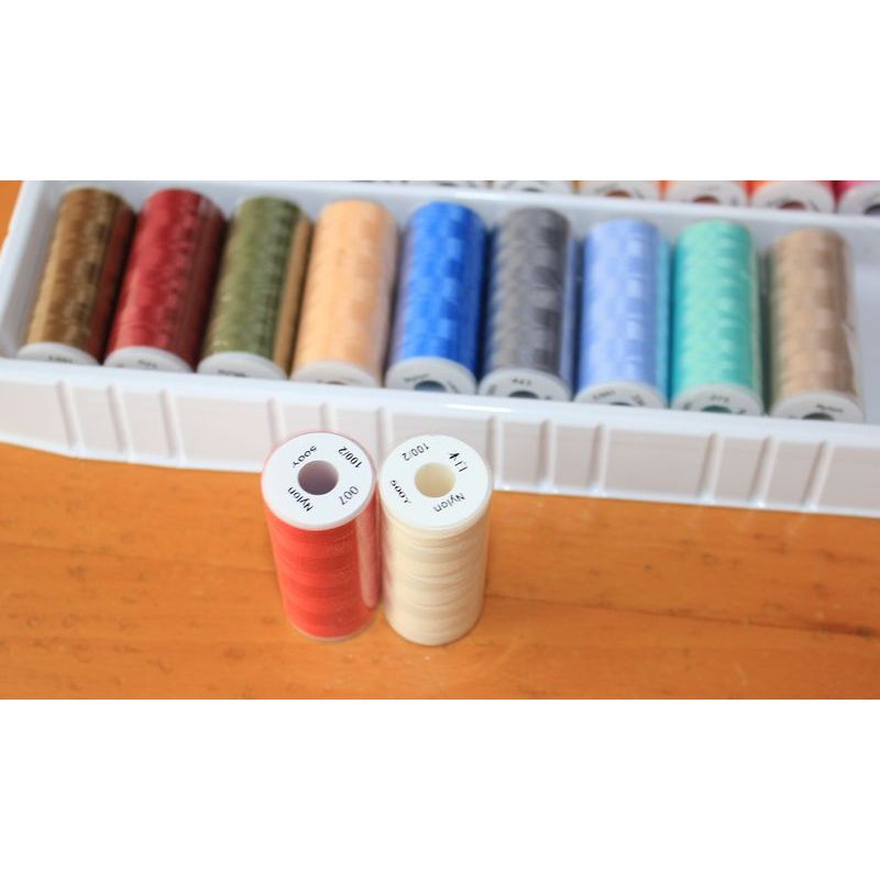 ด้ายติดกระดุม ด้ายยืดหยุ่น QQ ด้ายยืดหยุ่นสูง ด้ายไนลอน 100D ด้ายเกลียวคู่ 500 หลา/เชฟ