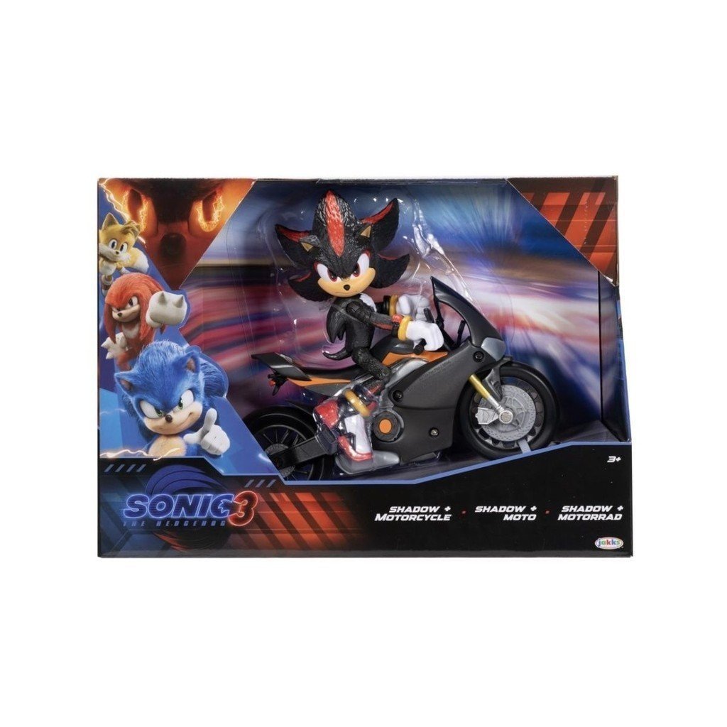 American JAKKS Sonic 3 Movie Chate Hedgehog รถจักรยานยนต์เคลื่อนย้ายได้ขนาด 5 นิ้ว