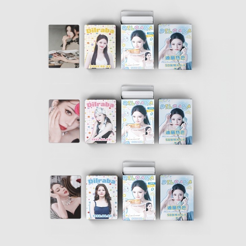 50-55pcs ละครจีน Actor Dilraba DIli Reba โฮโลแกรม Lomo การ์ด VEIL OF SHADOWS Lu Wuyi Wu Wangyan Chen