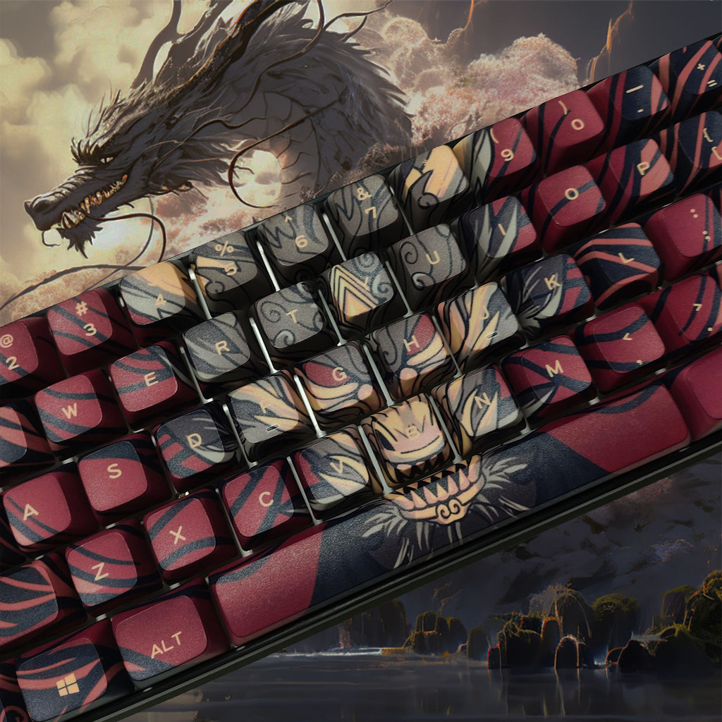 keycap ไฟลอด keycap Olron PBT Sublimation Mechanical Keyboard Keycap เหมาะสําหรับ wooting60he/Mega L