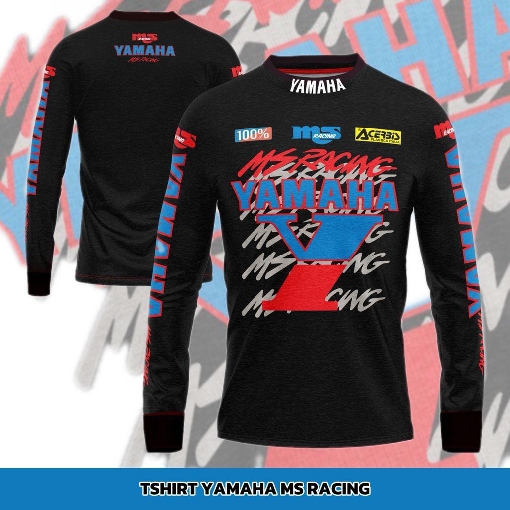 TSHIRT YAMAHA MS RACING VTG - ผ้าพรุน - แขนยาว - คอปกสูง