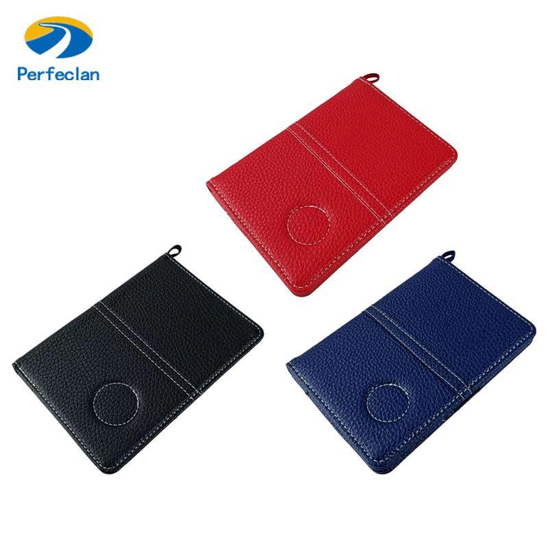Perfeclan Golf Scorecard Holder Golf Yardage Book Cover Outdoor,Water,PU Leather,Score Holder Protec