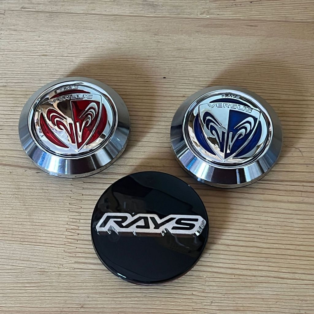 ทุ่มเท RAYS VERSUS VOUGE ฝาครอบล้อแท้ เส้นผ่านศูนย์กลาง 66 สีแดงสีน้ําเงินสองสีเสริม