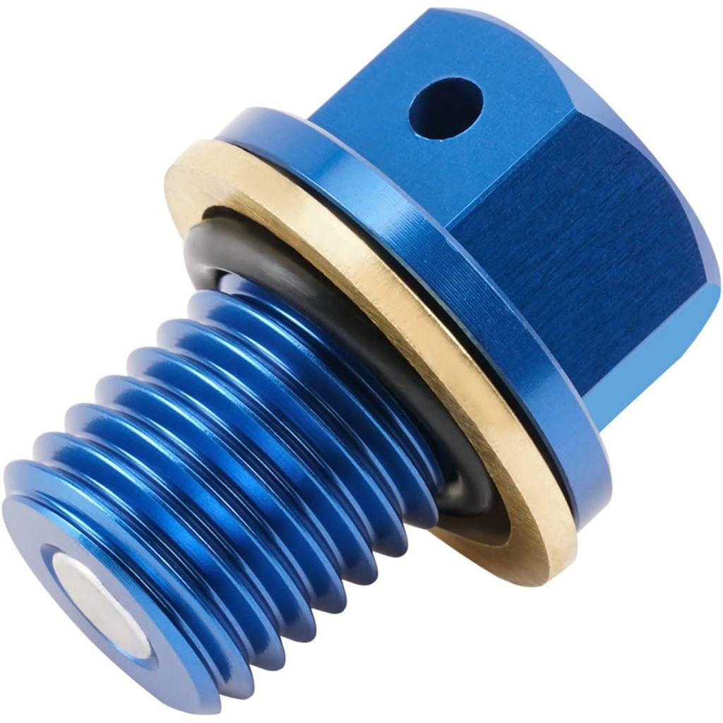 NICECNC Blue M12 x 1.5 Magnetic Oil Drain Plug Bolt Dirt/Street Bike ใช้งานร่วมกับ Honda XR650L 1993