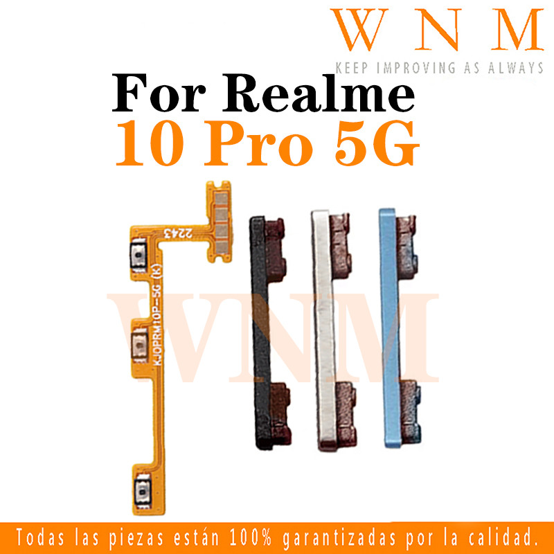 สําหรับRealme 10 Pro 5G RMX3663 RMX3660 RMX3661 ปุ่มเปิดปิดปุ่มสวิทช์ด้านข้างKey Volume Up Down Flexสายโทรศัพท์มือถือPart