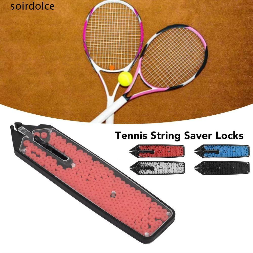 SOIRDOLCE เทนนิส Cross String Saver, โช้คอัพล็อค String Saver, แบบพกพาแบดมินตันพลาสติกเปลี่ยน String