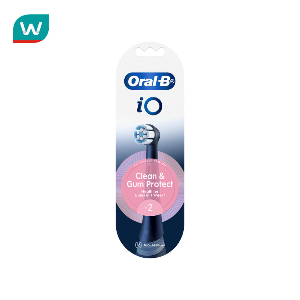 Oral B ออรัล-บี หัวแปรงสีฟันไฟฟ้า ไอโอ คลีน แอนด์ กัมโปรเทค 2 ชิ้น