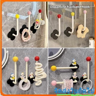 Dopamine Hairband Hook ห้องน้ําไม่เจาะ Wall Mount Hook Home Organizer