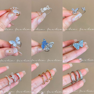 แหวนคู่ดีไซน์เรียบหรูสำหรับผู้หญิงและผู้ชาย