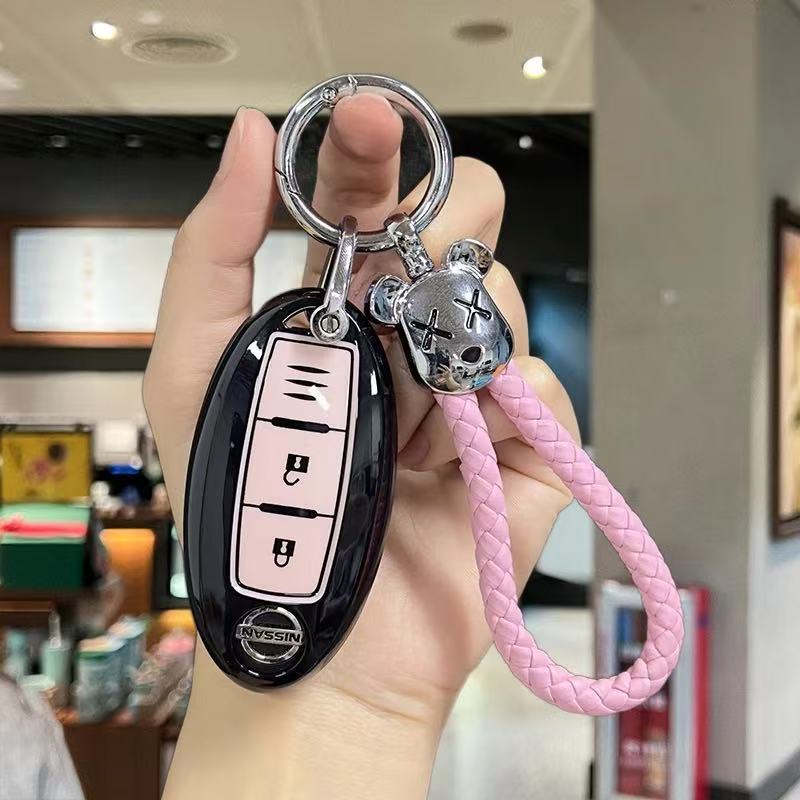 ร้านใช่! ปลอกกุญแจสําหรับ Nissan Terra Navara Almera Rogue Grand Livina X-Trail Altima Titan พวงกุญแจ