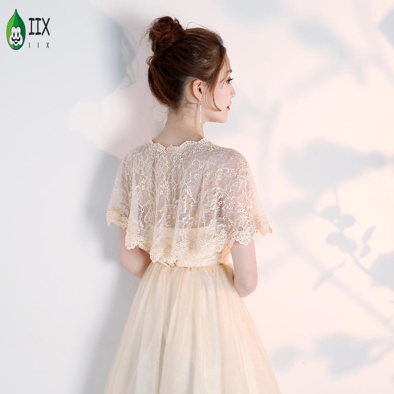 ผ้าคลุมไหล่ Tulle Cutout แขนสั้น ดีไซน์หวานๆ ป้องกันแสงแดด เหมาะสำหรับชุดราตรีและวิวาห์