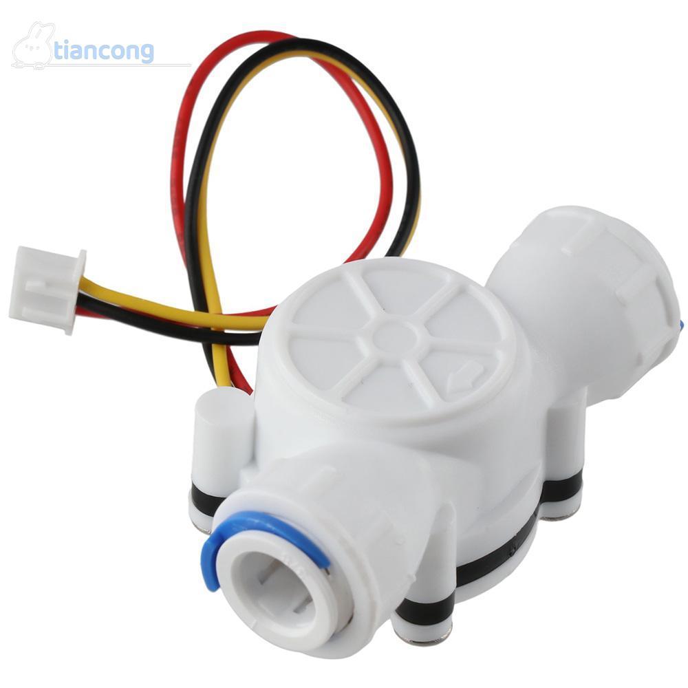 TIANCONG เครื่องวัดการไหลของน้ํา, 3/8" สีขาว Flowmeter, ความแม่นยําสูง 0.3-10L/min พลาสติก Quick Con