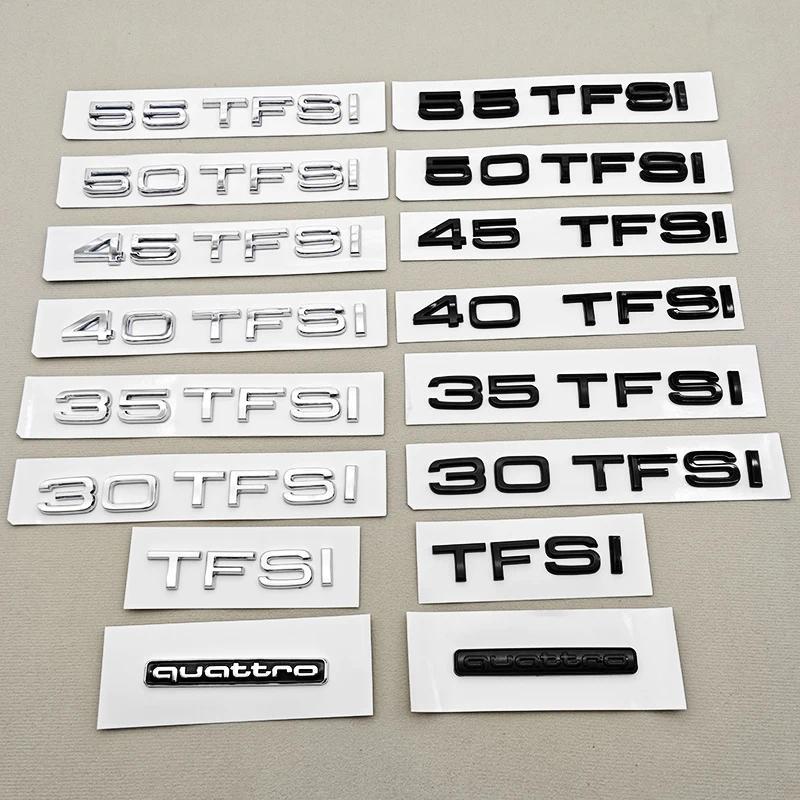 3D ABS รถโลโก้ 30 35 40 45 50 55 TFSI Quattro สัญลักษณ์ด้านหลัง Trunk Badge สติกเกอร์สําหรับ Audi A4