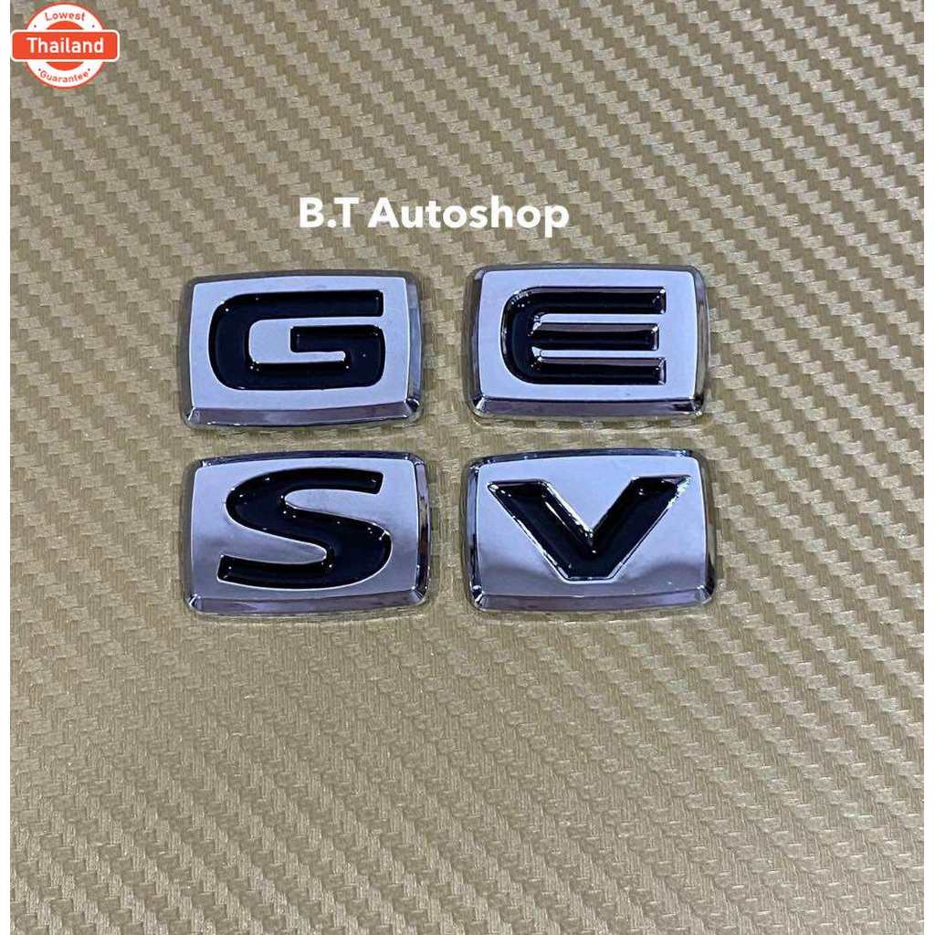 โลโก้* G E S V เล็ก ติดท้าย Toyota ขนาด* 2.5 x 3.7 cm priceต่อชิ้น