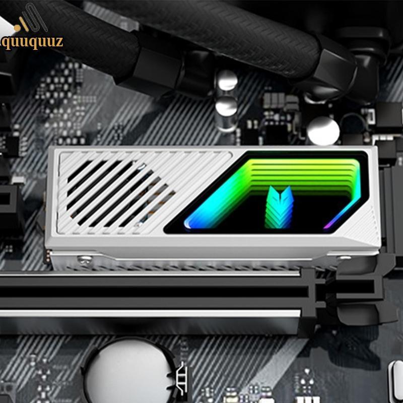 QUU Metal M 2 2280 Solid Disk Heatsink Set พร้อมพัดลม ARGB และการนําความร้อน