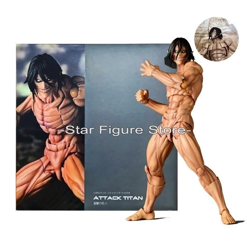 Attack on Titan Eren Jaeger Action Figure Revoltech Amazing Yamaguchi Eren Yeager ของเล่นตัวเลข Mova