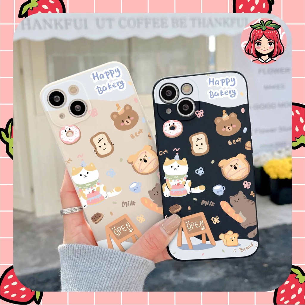 PRINTING LENS PROTECTOR Happy Bakery case oppo a3x realme 7 5g a15 a1k c2 a31 2020 a37 a39 a3s c2 a5