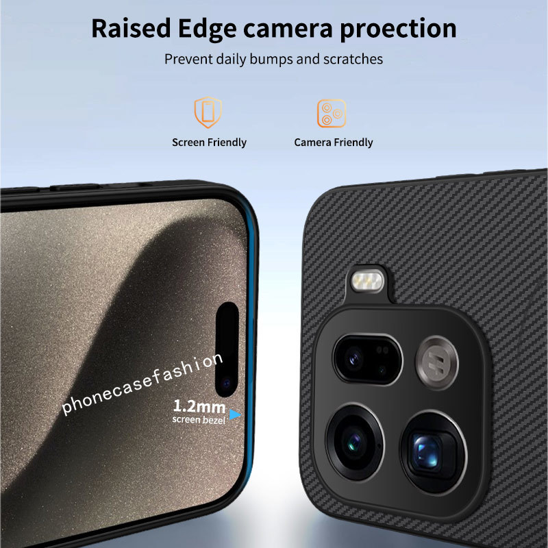 เคสโทรศัพท์สําหรับ Oppo Find X9 Pro Findx9pro 4G 5G 2025 ปลอกคาร์บอนไฟเบอร์รูปแบบ Hard Wireless Charge ธุรกิจปกหลัง - รูปที่ 2