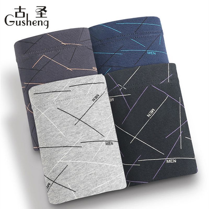 古圣男士内裤男平角裤棉透气男士短裤四角短裤衩底裤头青年男生潮Gu Sheng Men's Underwear Men's Boxers Cotton Breathable Men20251024