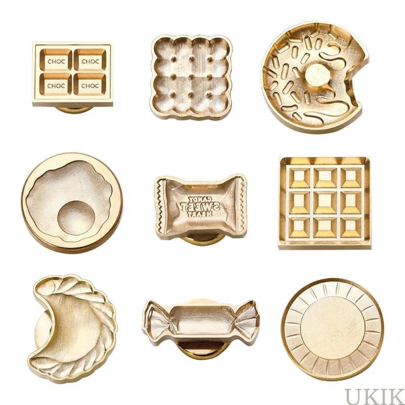 UKIK Wax Seal Stamp Heads ขนมหวานหวาน Sealing Wax หัวแสตมป์ทองเหลืองสําหรับงานแต่งงาน