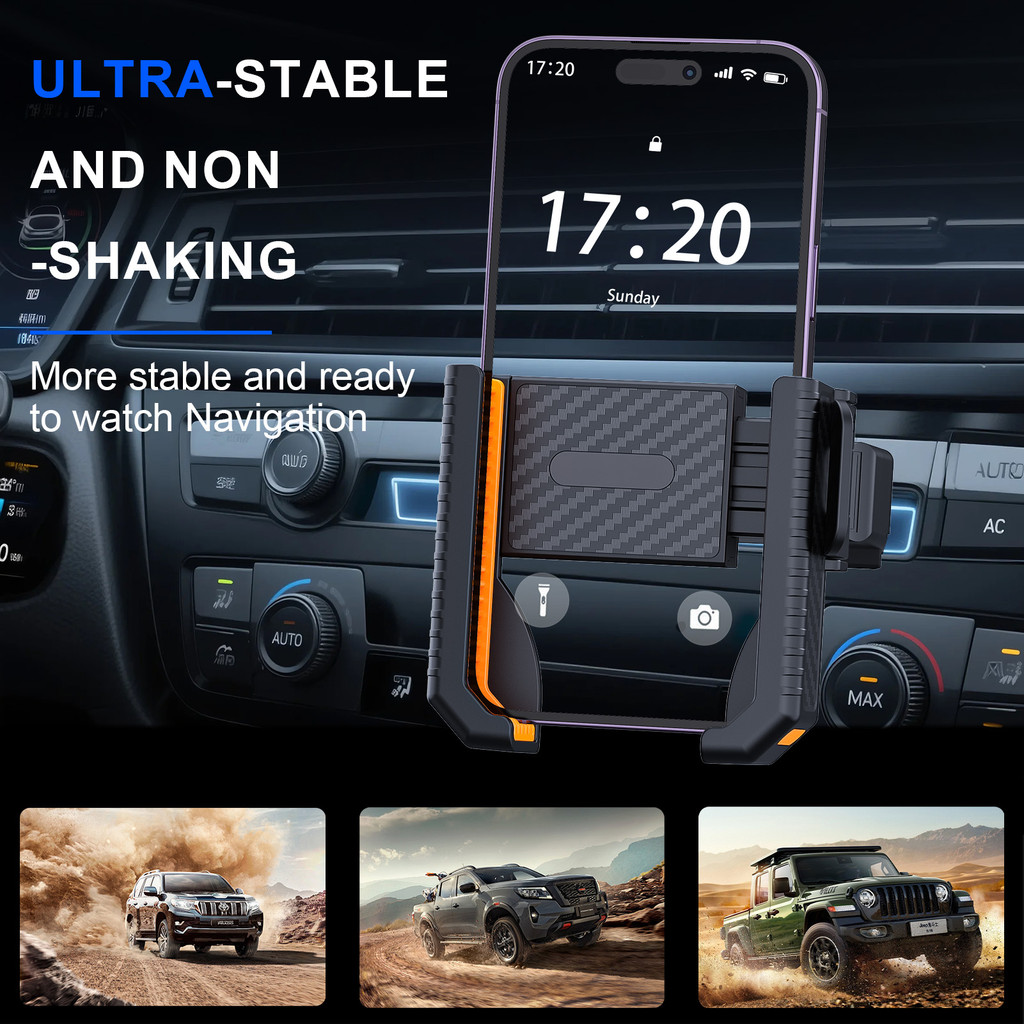 หมุนได้ 360 องศา Universal Car CD Slot ขาตั้งโทรศัพท์ One-Touch Release ที่วางโทรศัพท์ในรถยนต์สําหรับ IPhone 12-16 Pro Max Samsung - รูปที่ 2