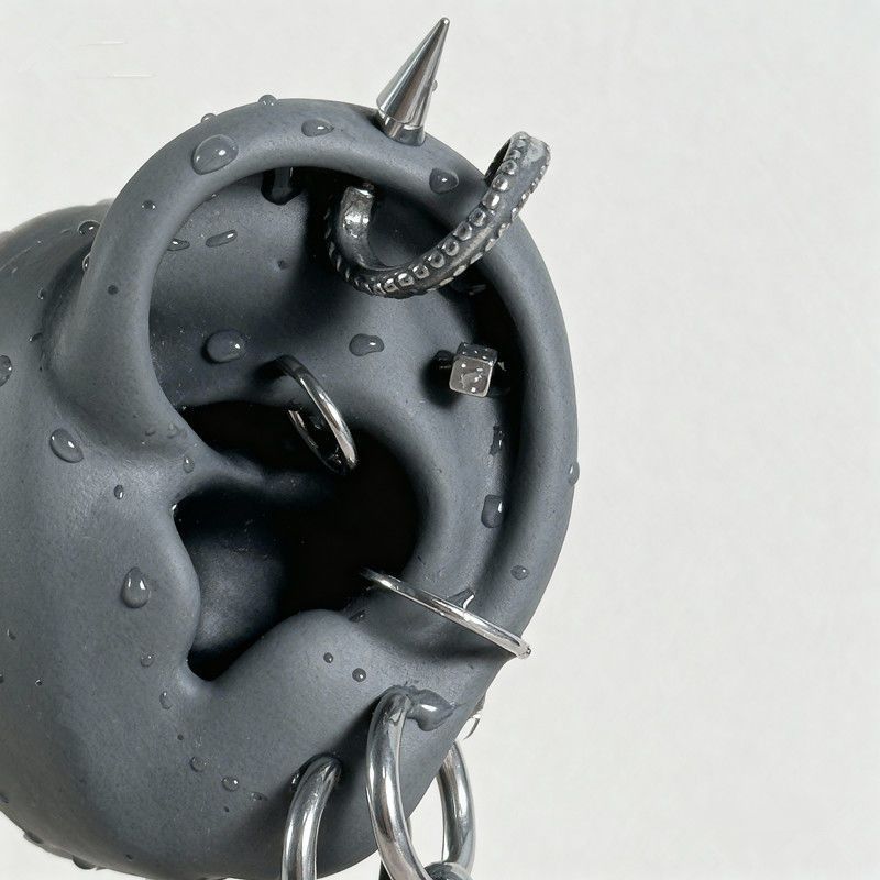 จี้เสาอากาศ Punk Cone สไตล์ Y2K ต่างหูแฟชั่นสำหรับทั้งผู้ชายและผู้หญิง