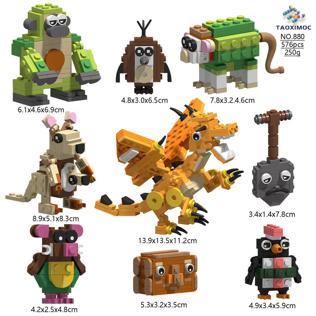 576pcs Tung Tung sahur ชุด Building Blocks Moc Stick รูปของเล่นเด็กและเด็กผู้หญิงของเล่นเพื่อการศึกษา