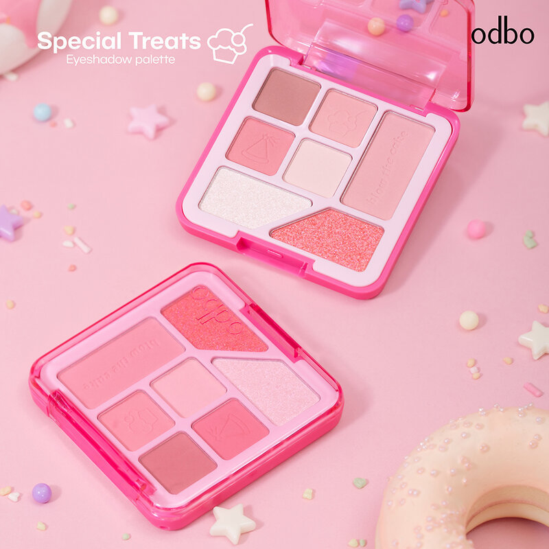 ODBO Special Treats Eyeshadow Palette 7g #2034-01 Blow The Cake โอดีบีโอ อายแชโดว์พาเลท 7 เฉดสี. - รูปที่ 2