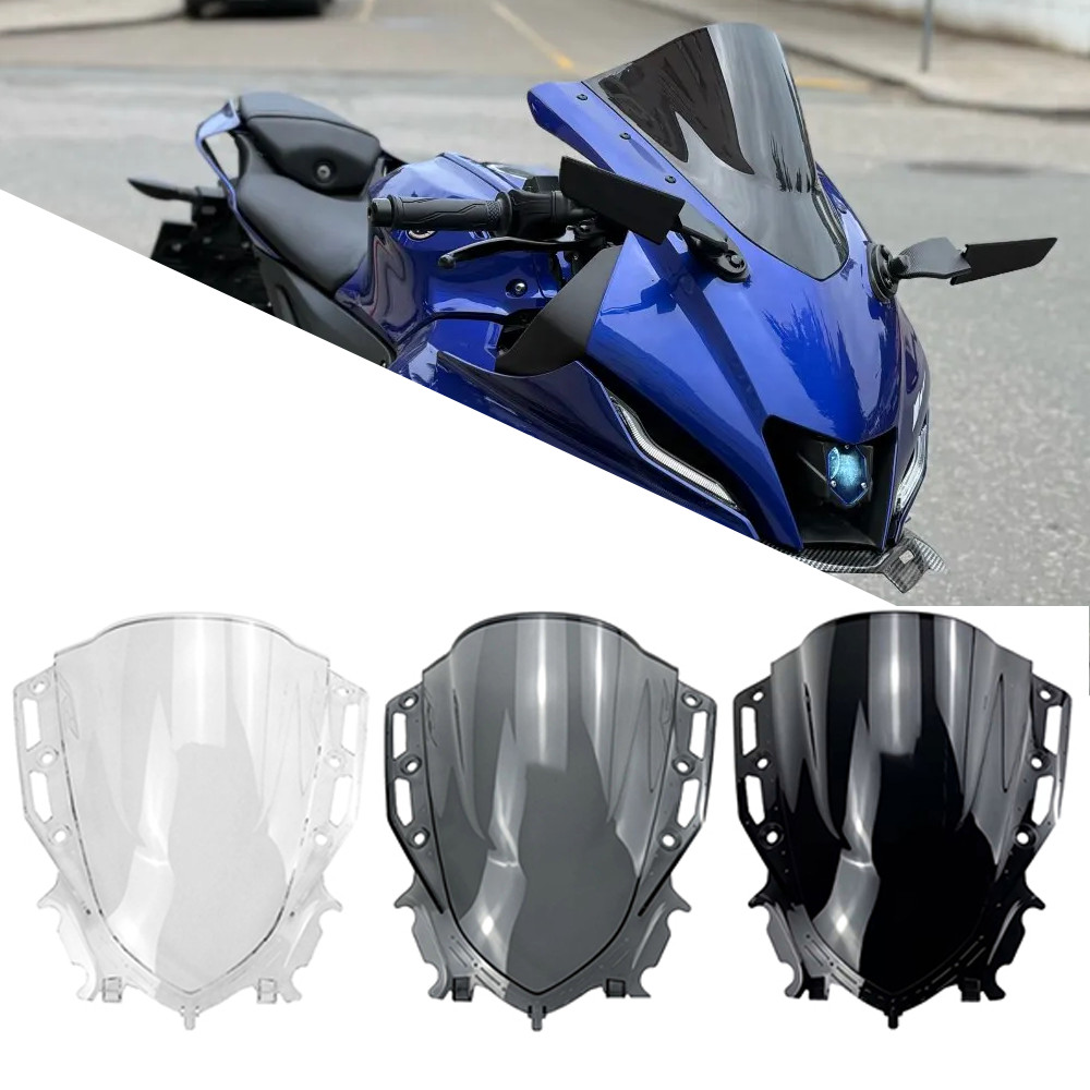 สําหรับYamaha R15 V4 R15M R15V4 2021-2025 รถจักรยานยนต์กีฬากระจกVisorกระจกAirflow Wind Deflector 202